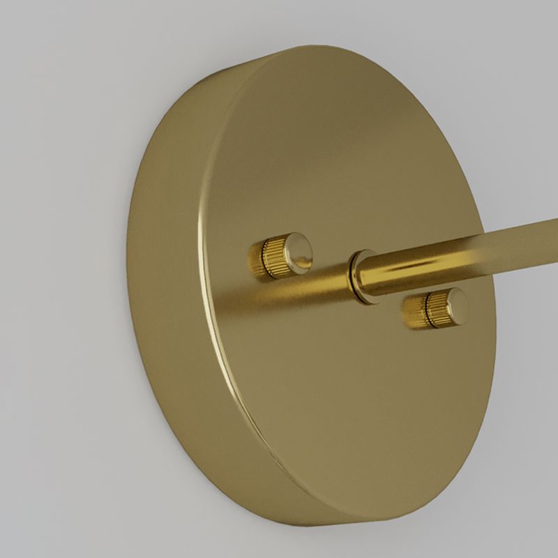 Modern Wall Sconce Ball Shape Metal Wall Light with Glass Shade for Bedroom