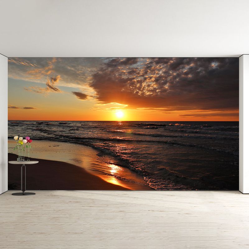 Boundless Sea Wall Mural Modern Style Wall Covering for Bathroom Decor