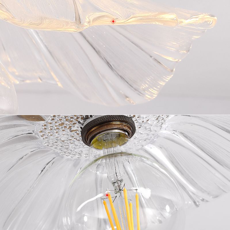 New Modern Prismatic Glass Flush Light Fixtures Blossoms Flush Mount with Shape