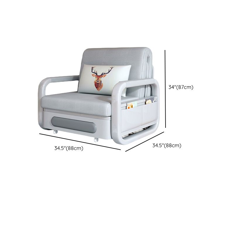 Scandinavian Sofa Bed, Faux Leather Futon And Mattress with Storage