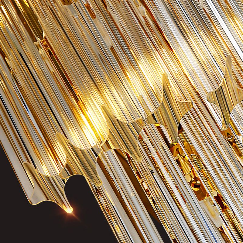 Modern Style Tiered Shape Wall Lamp Crystal Sconces for Bedroom