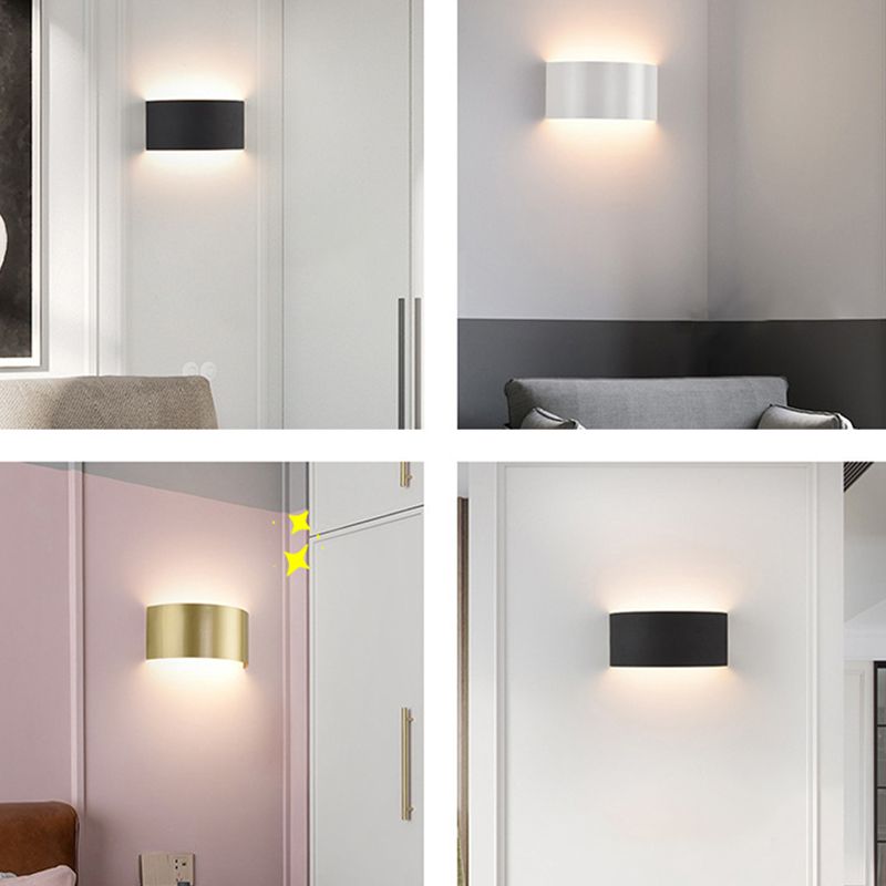 1-Light Geometric Sconce Modern Metal Sconce Light for Living Room
