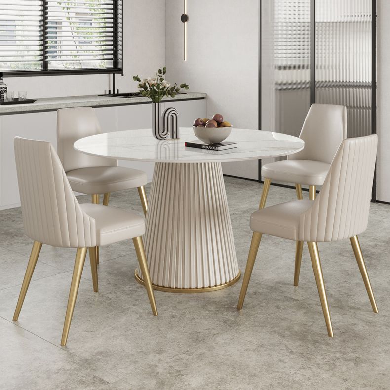 Nordic 1/2/5/7 Pieces Round Dinette Set with Sintered Stone Table and Chairs Furniture