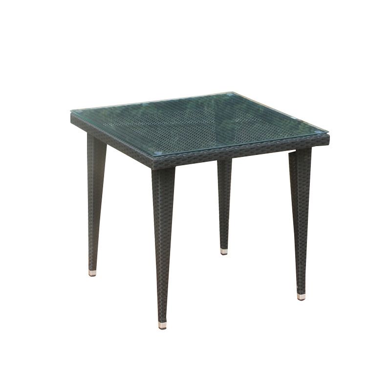 Modern Style Wicker Dining Set Wood Square 1/5 Pieces Dining Set