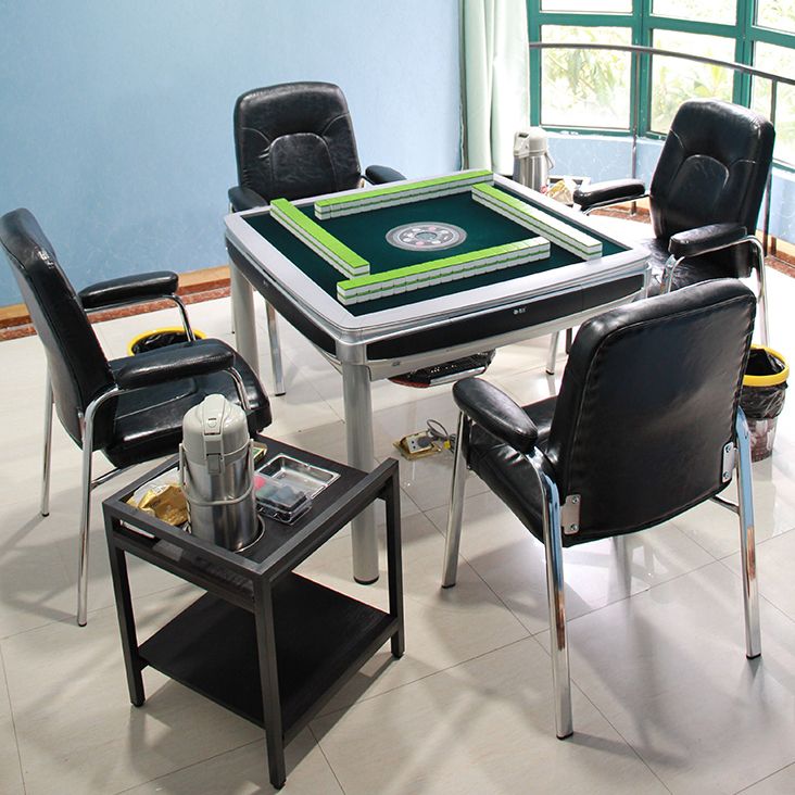 Sillas de comedor de cuero de estilo moderno Sillas laterales de comedor con brazo trasero sólido