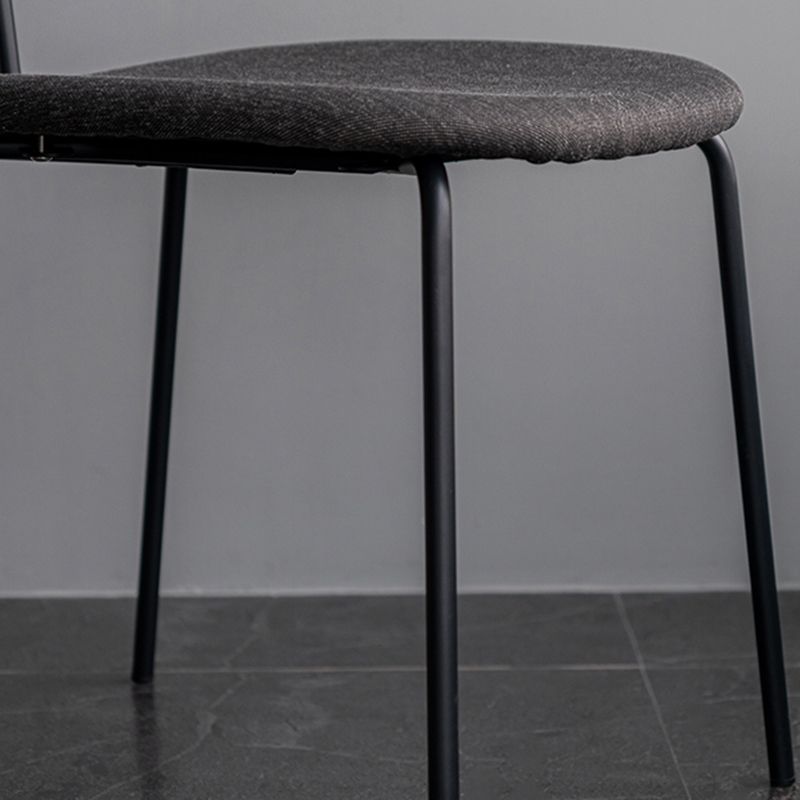 Industrial Open Back Dining Side Chair Fabric Dining Chairs for Home