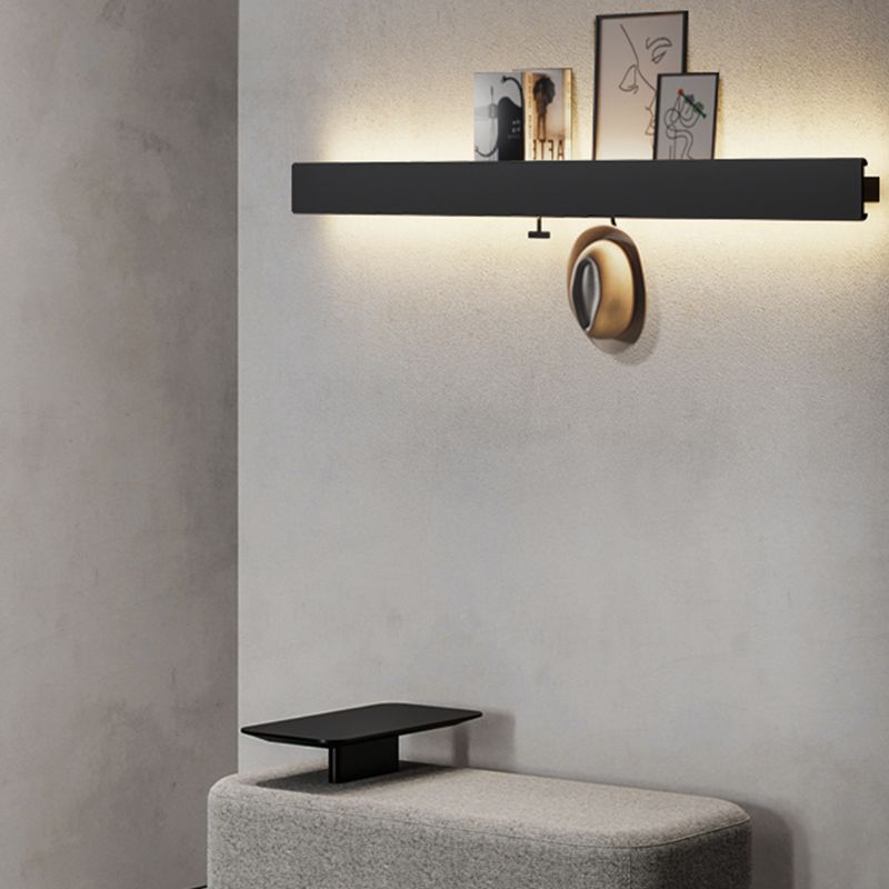 Luce da parete da parete lineare Light Seguit Light Aibliting Metal Sconce, navi senza decorazioni
