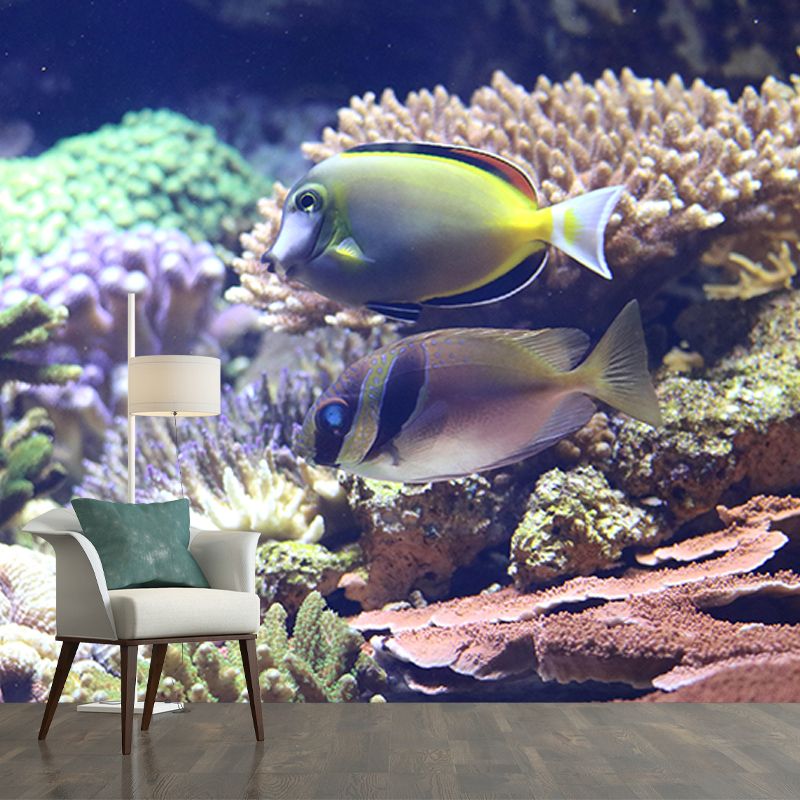 Customized Horizontal Photography Seabed Mural Eco-friendly Wallpaper for Bathroom