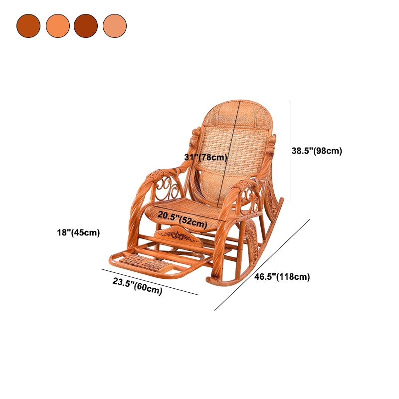 Antique Modern Rocking Chair Rattan Rocker Chair for Drawing Room