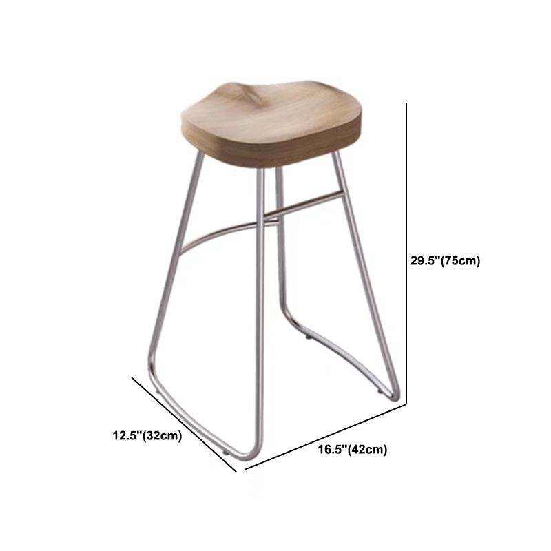 Modern Rectangle Solid Wood Bar Table Set 1/5 Pieces Counter Table with Backless Stools