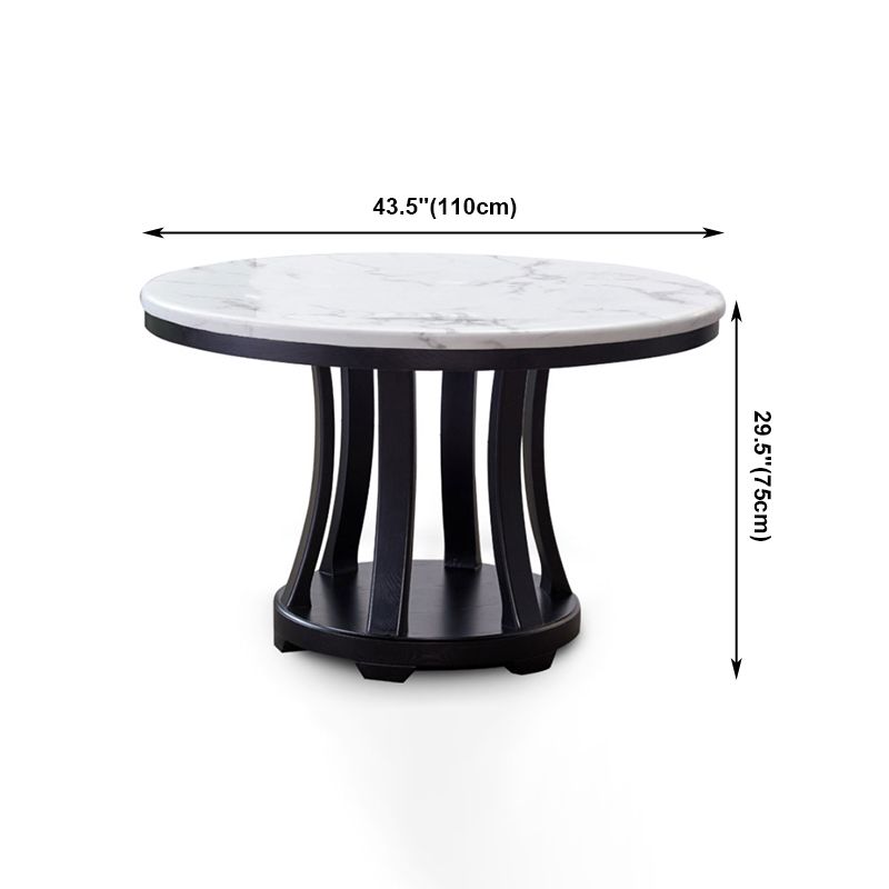 Mesa de comedor estándar moderna Mesa de comedor redonda de mármol con base de pedestal
