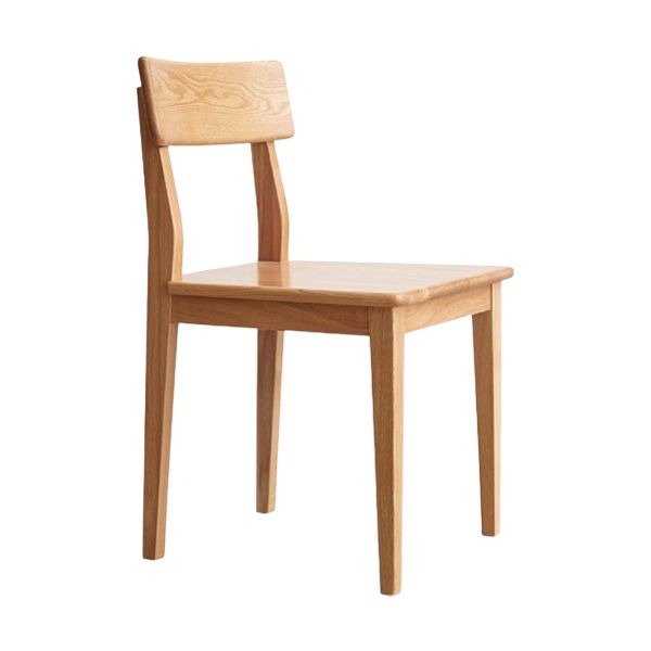 Contemporary Wood Open Back Armless Dining Chairs for Dining Room