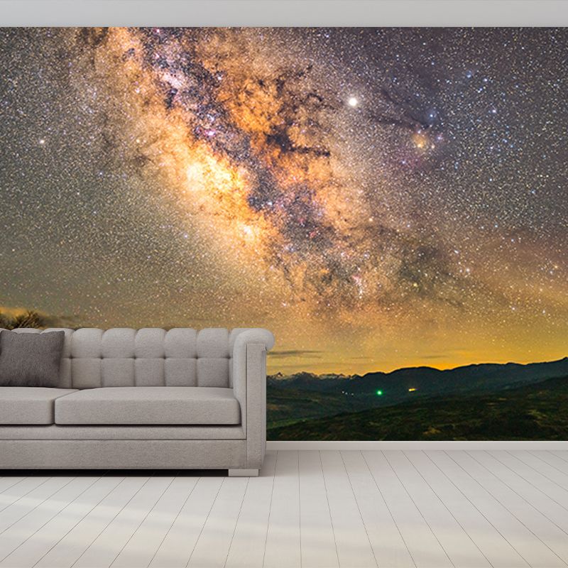 Photography Stain Resistant Wallpaper Cosmos Living Room Wall Mural