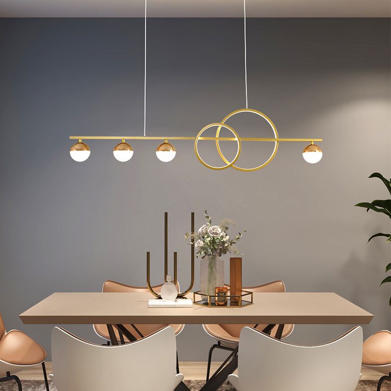 Modern Pendant Chandelier Linear Island Lighting Hanging Island Lights Glass Island Pendants