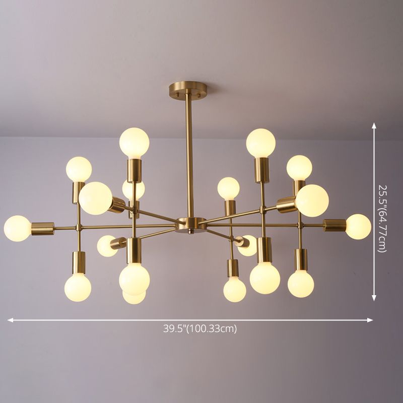 Lampade per lampadari radiali di semplicità moderna Lampade a sospensione in vetro per il ristorante