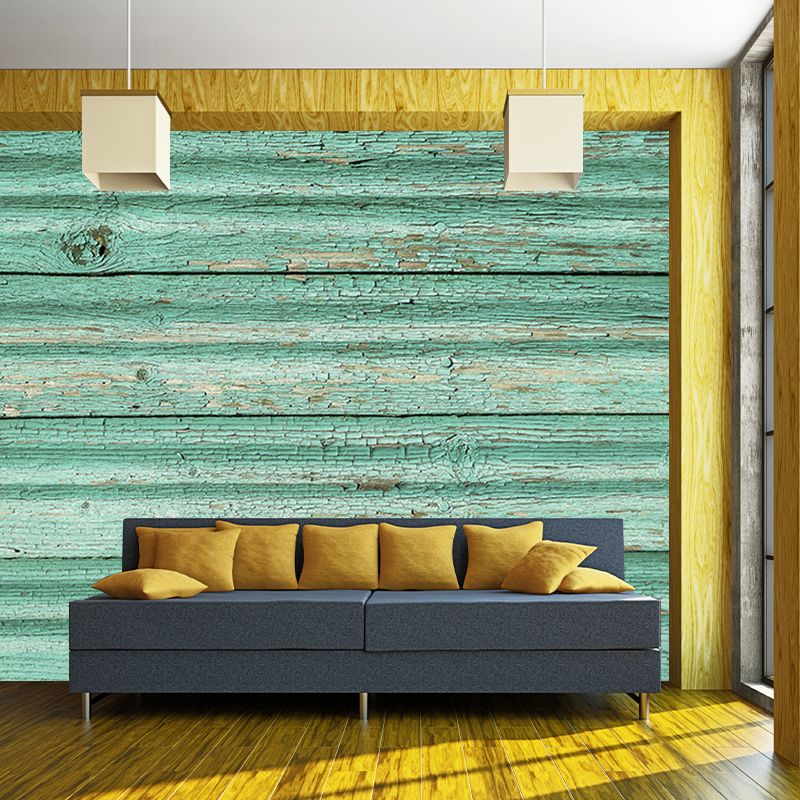 Industrial Wood Grain Mural Wallpaper Moisture Resistant Wall Decor for Home