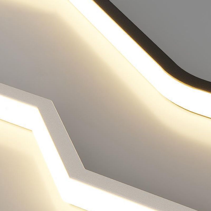 2-Light Modern Wall Mounted Sconce White/Black LED Wall Light for Foyer