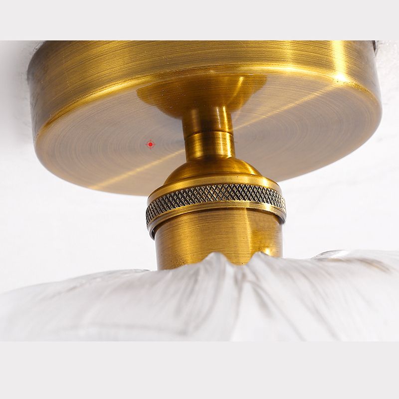 Glass Shaded Ceiling Mounted Fixture Minimalist Style Clear Ceiling Mount Light Fixture