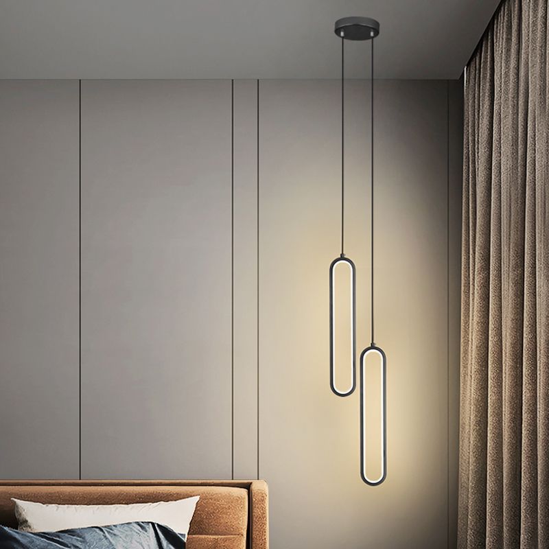 Éclairage de suspension de style moderne linéaire minimaliste Éclairage suspendu pour le salon