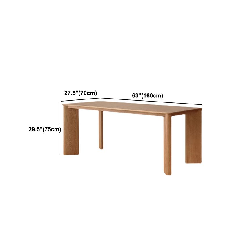 Rectangle Dining Table Pine Solid Wood Dining Table with 4 Legs