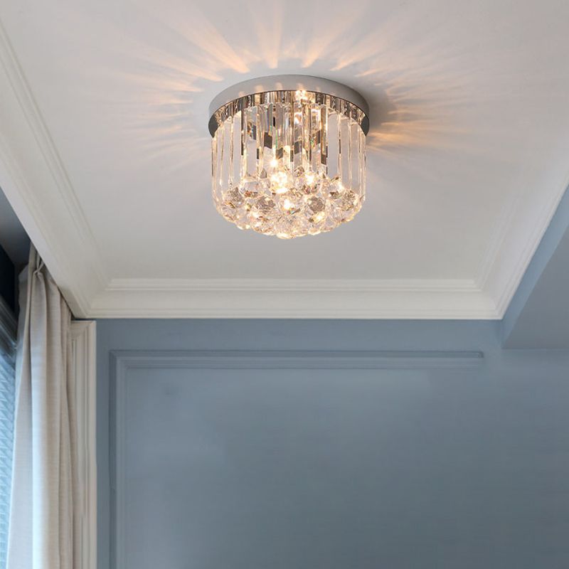 Ultra-Contemporary Flush Mount Lamp Crystal Ceiling Lighting for Foyer