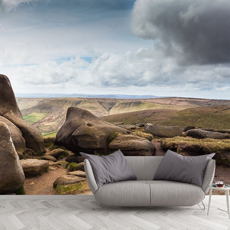 Photography Rocks Wall Mural Decal Huge Wall Decor for Corridor, Custom Size Available