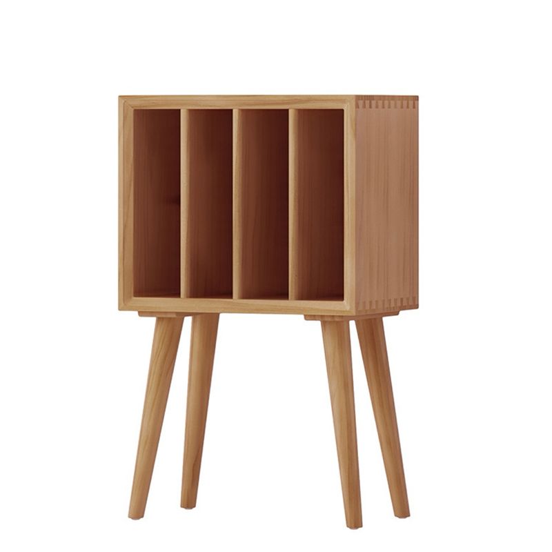 Modern Closed Back Bookshelf Solid Wood Bookcase with Shelves