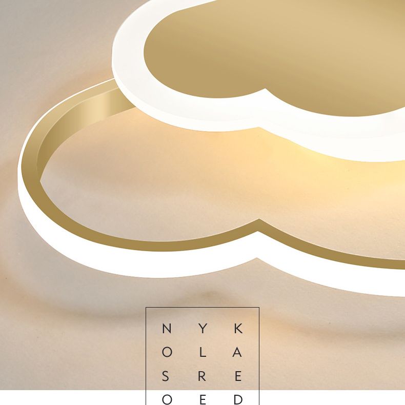 Cloud Flush Mount Light Fixtures 1 Light Acrylic Contemporary Ceiling Lights Flush Mount