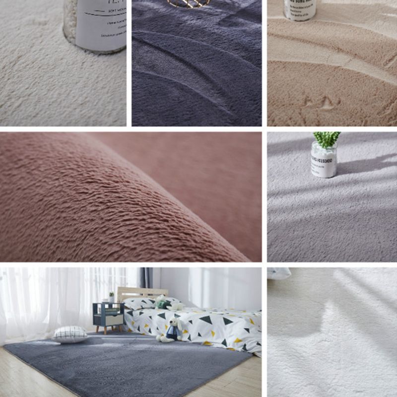 Tapis de loisirs de couleur de couleur solide du tapis de couleur unis en polyester avec support sans glissement