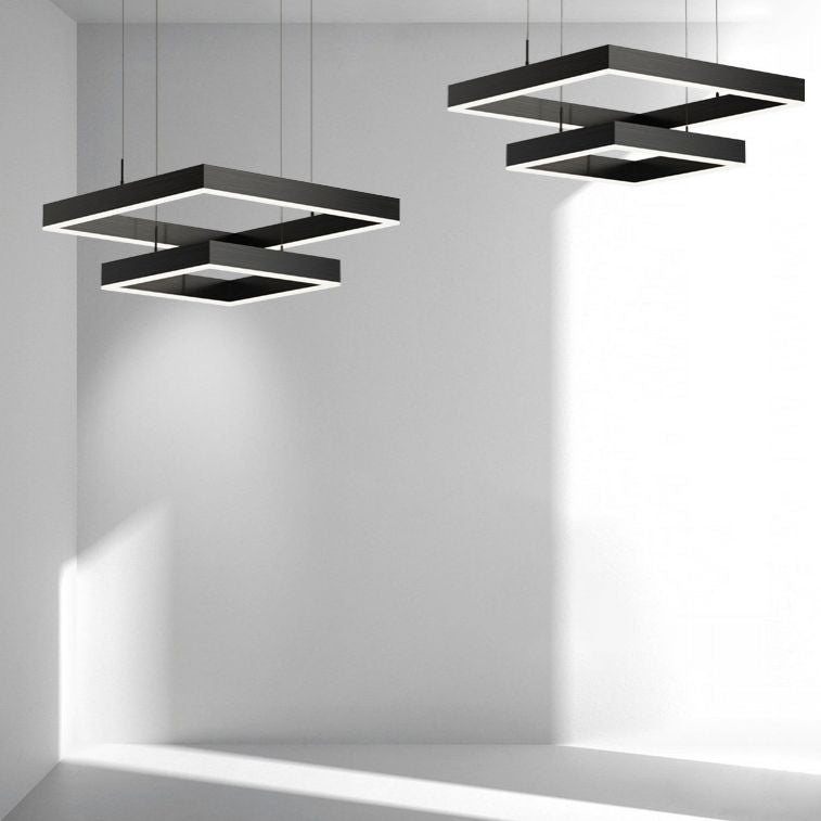 Lampade a forma quadrata contemporanea il lampadario del ristorante il lampadario sospeso con ombra acrilica