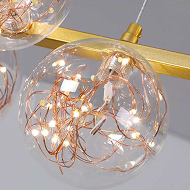 8 Light Kitchen Island Pendant Linear Chandelier Contemporary Island Lighting