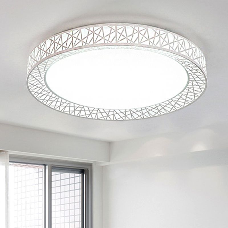 15 "/19" /23 " Wide Ring Acrylique Flush Lighting Contemporary Led White Flush Mount Lamp Fixture for Bedroom
