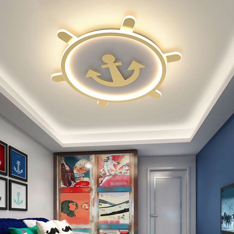 Anchor Flush Mount Ceiling Light 1 Light Acrylic Kids Flush Mount Ceiling Light for Bedroom