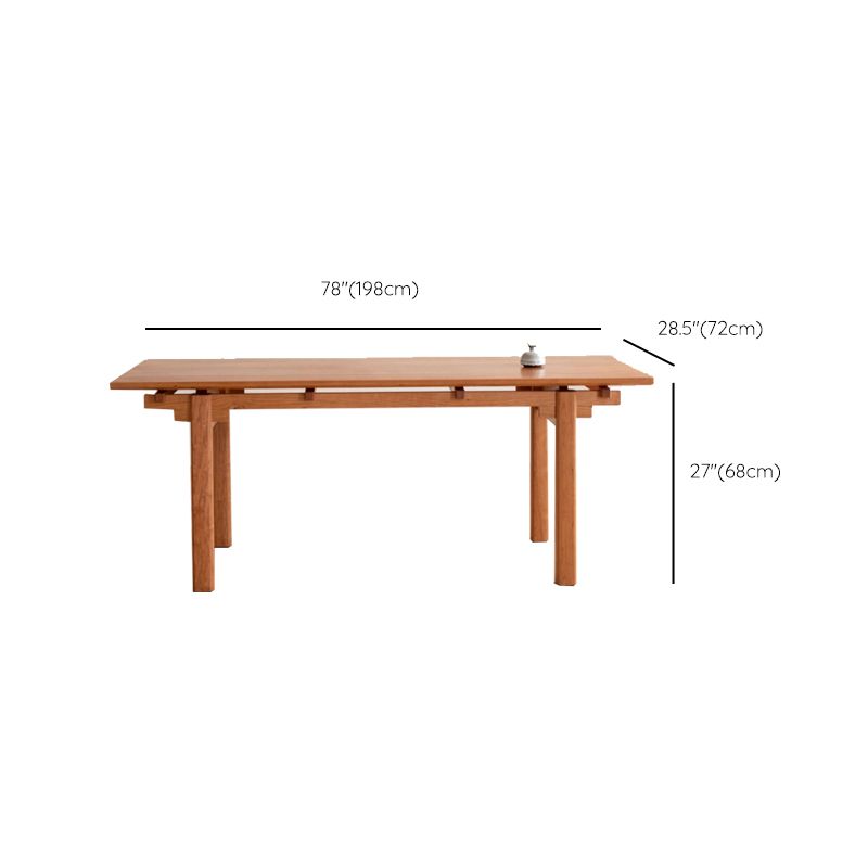 Cherry Wooden Table Rectangle Dining Table for Kitchen Dining Room