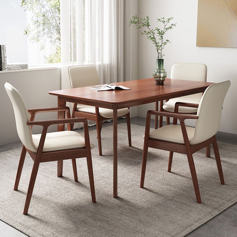 Arm Dining Chairs Modern Solid Wood Side Chairs for Dining Room