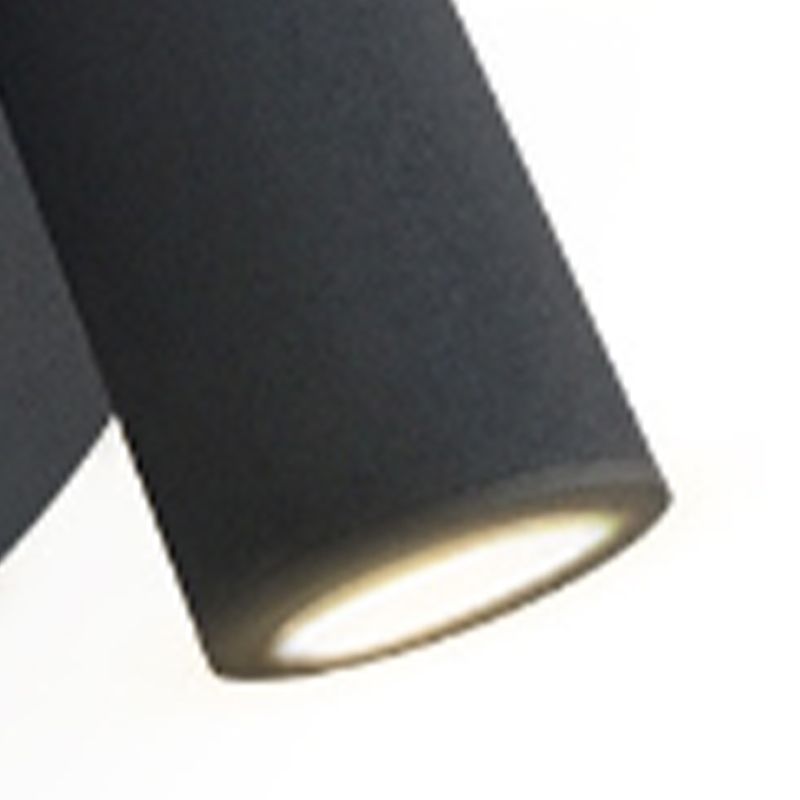 Modern Style Cylinder Shape Wall Lighting Metal 1 Light Wall Lamp in White / Black