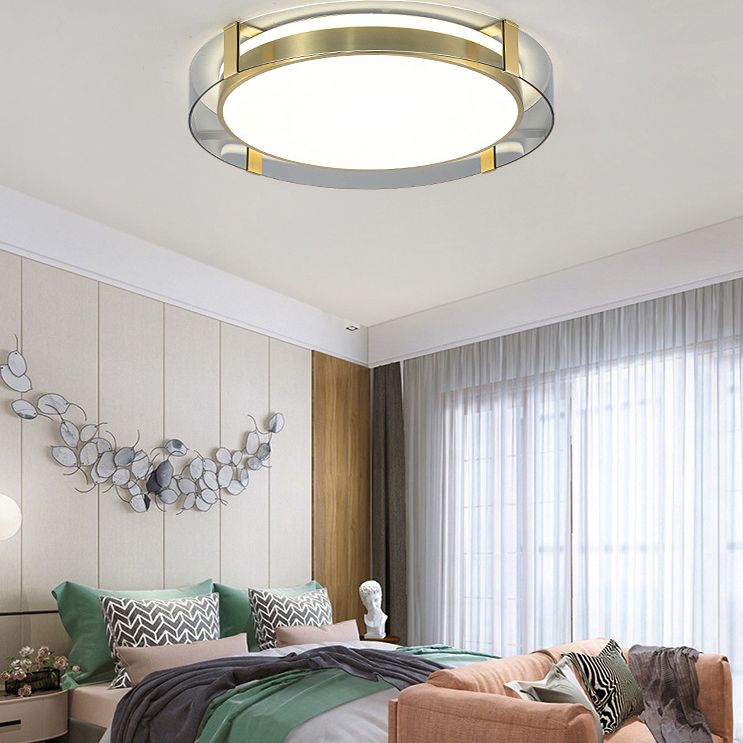 Ronde Flush Light Fixtures Glas Traditionele Flush Mount Plafond Light Fixture