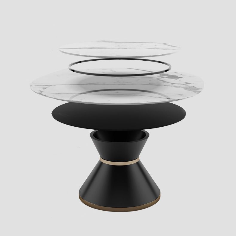 Round Pedestal Dining Site Table Traditional Luxury Dining Table for Indoor