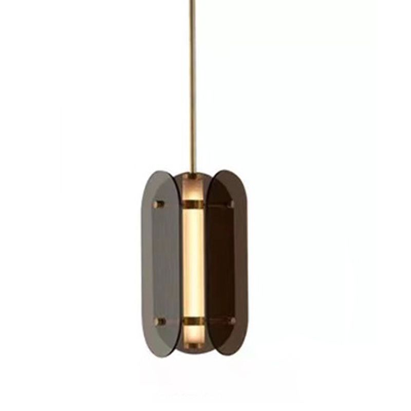 1 luminaire léger suspendu de plafond en verre postmoderne pour restaurant