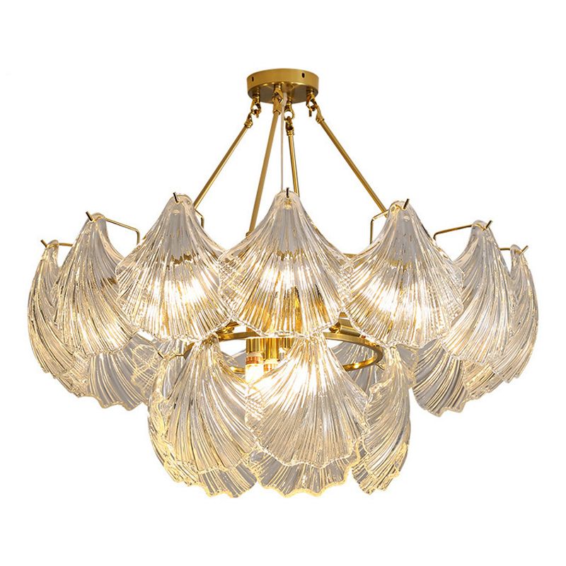 Light Luxury Style Pendant Chandelier Light Glass Chandelier for Living Room