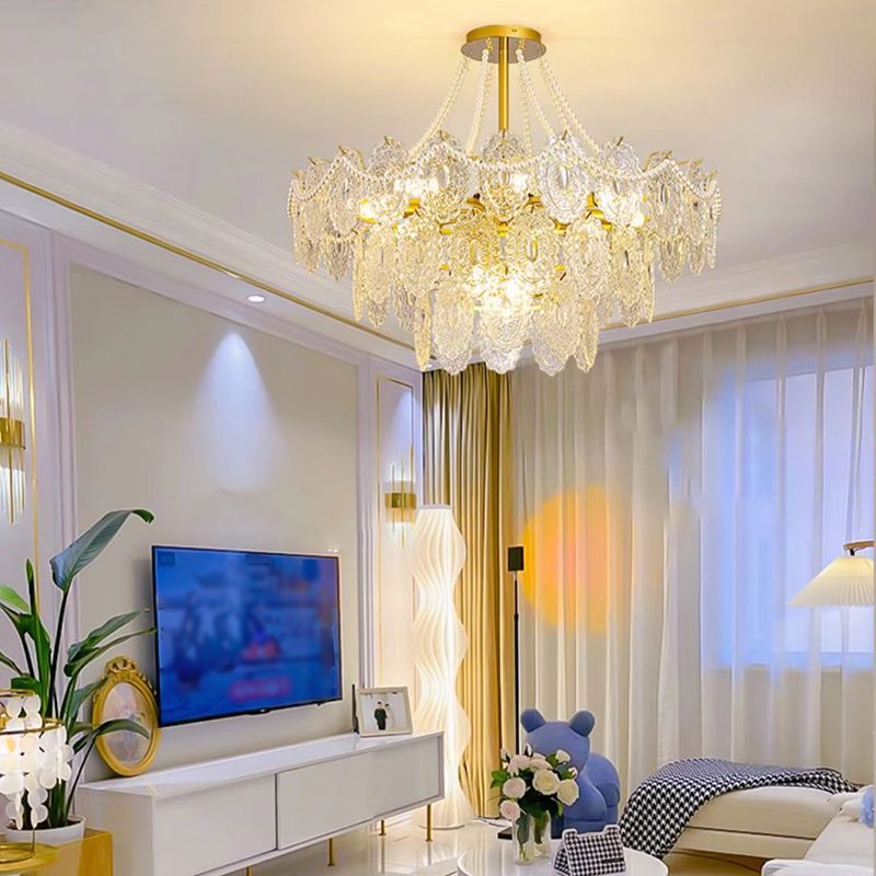 Modern Metal Ceiling Light Geometric Shape Island Lamp with Glass Shade for Bedroom