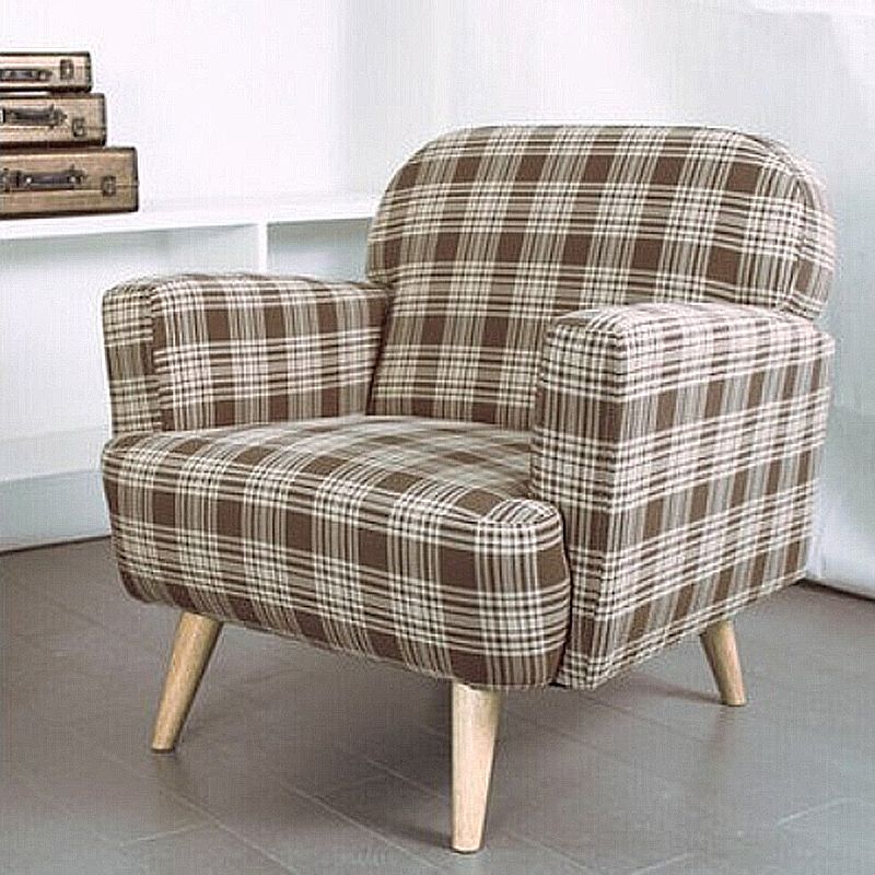 Contemporary Fabric Settee Stain Resistant Tight Seat Sofa for Living Room