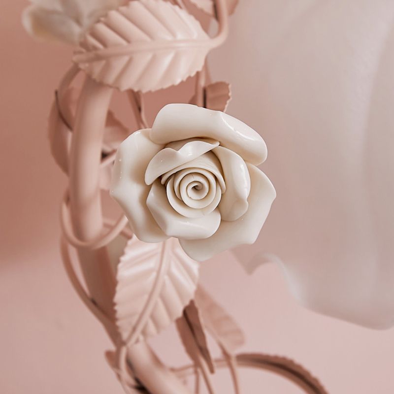 1 Light Drum Table Lighting Modern Style Glass Table Lighting for Bedroom