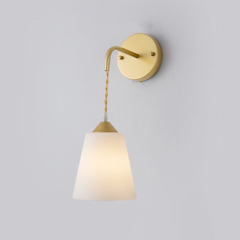 Postmodern Glass Wall Light Fixture Minimalist Wall Light Sconce for Bedroom