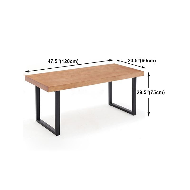 Industrial 1/2/5/7 Pieces Rectangle Dining Set Solid Wood Dining Table with Chairs