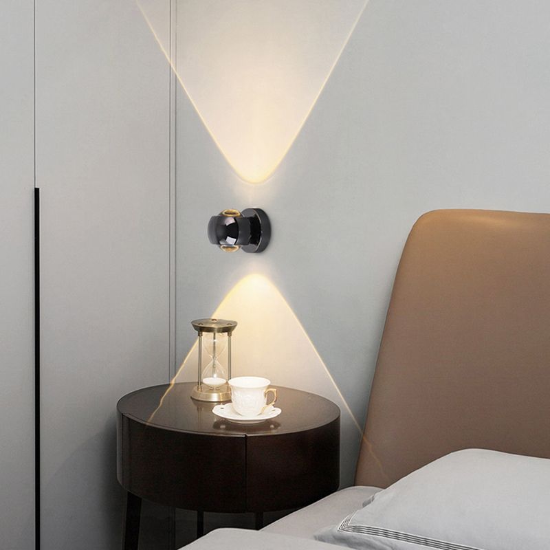 Iron and Glass Wall Light in Chrome Modernism Globe LED Wall Sconce