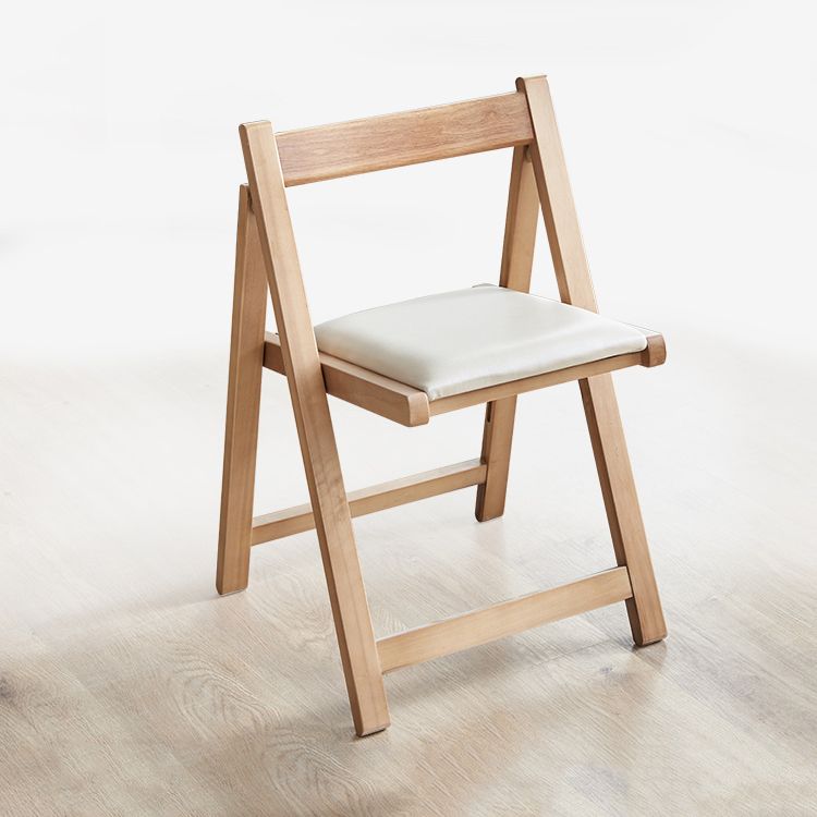 Contemporary Solid Wood Dining Chair Open Back Folding Side Chair