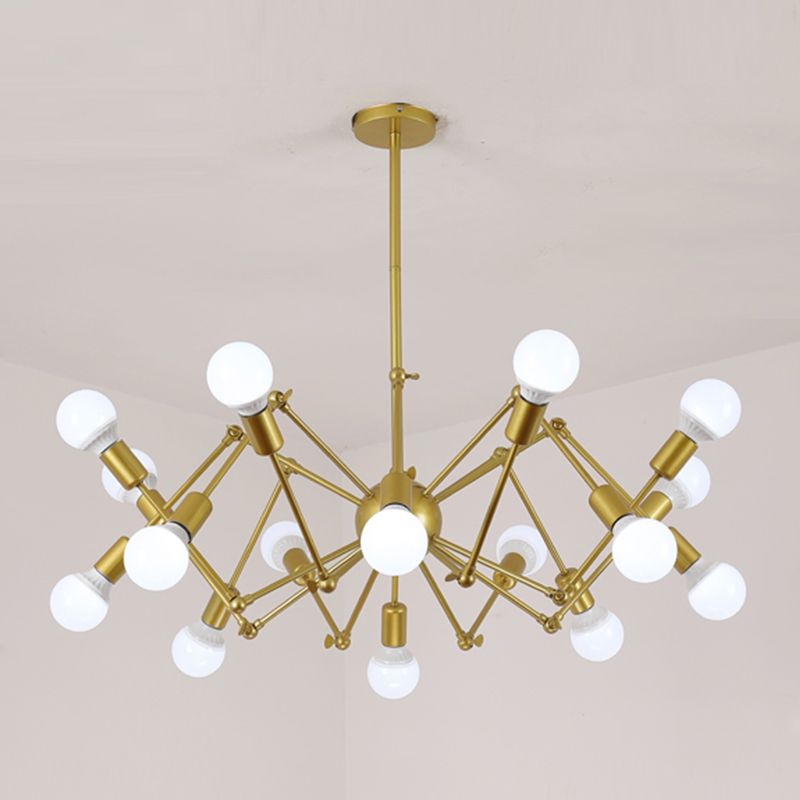 Spider Chandelier Lighting Fixtures Industrial Multi-Head Suspension Light for Living Room