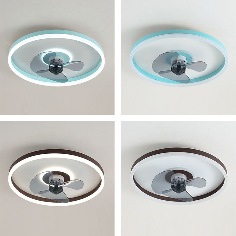 Ring Shape Metal Ceiling Fan Light Simple LED Ceiling Light Fixture