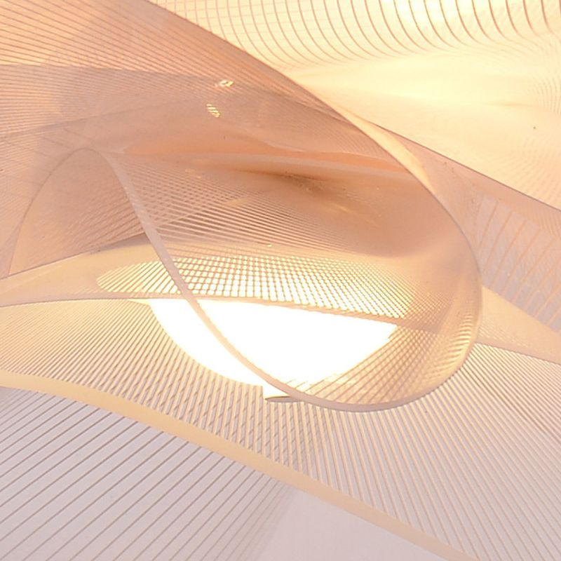 Luz de colgante colgante sombreado de estilo acrílico Led acrílico Luz colgante de luz en blanco